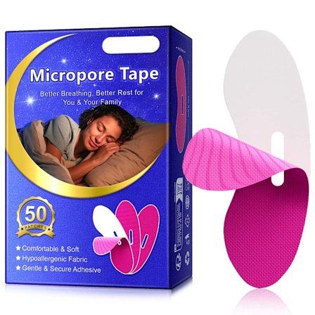 50 stk. søvnstrimler for voksne Elastisk munntape bidrar til å redusere snorking, forbedrer søvn, anti-snorkeplaster