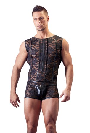 Svenjoyment: Stretch Floral Lace Body - Vuxen.dk: For ham