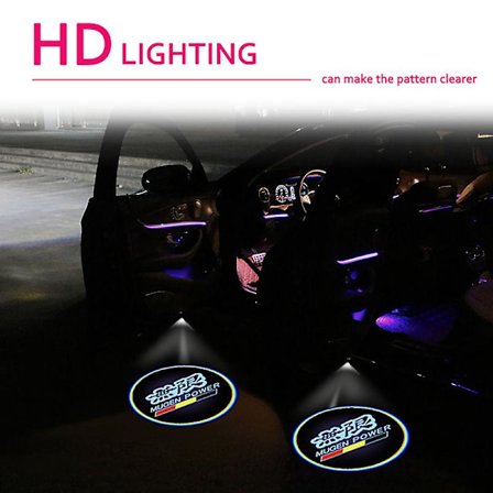2 kpl Mugen-logon HD-tervetuliaisvalot autoon, langattomat haamukuvioiset ovivalot Honda Mugen Civic Accord Crv Hrv Fit Jazz -autoihin