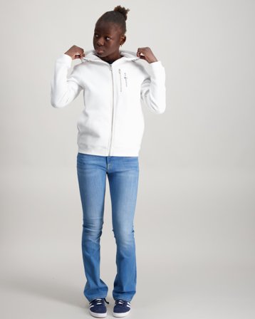 Sail Racing JR BOWMAN ZIP HOOD Vit Huvtröjor/Hoodies Tjej - Kids Brand Store