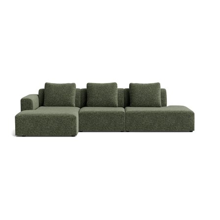 Como chaiselong sofa, venstrevendt | open end - Genesis Grøn - 308x155x83 - Sofa, chaiselong