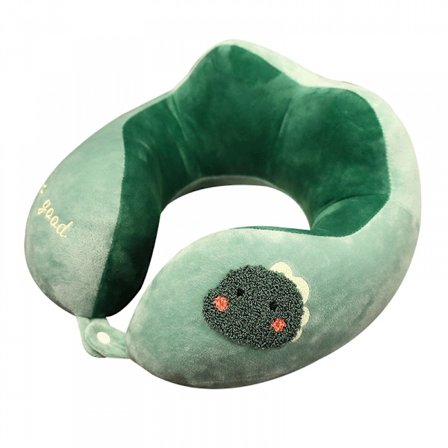 Resepudde för barn och vuxna, söt djur minnesskum nackkudde med mjuk fleeceöverdrag