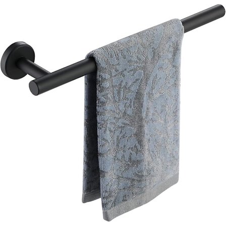 Käsipyyheteline, pyyhelenkki musta, paksuuntettu 0,8 mm 304 ruostumatonta terästä, kylpyhuoneen käsipyyhepuu, 30 cm seinään asennettava pyyheteline, 