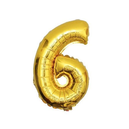 Stor siffer ballong i gull til bursdagsfest 102cm - 6