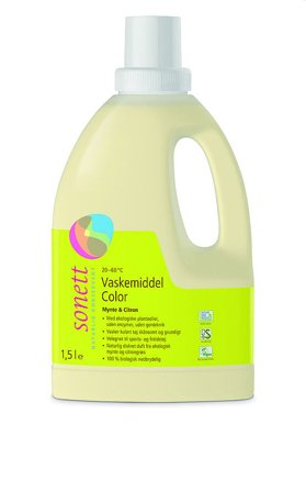 Sonett Vaskemiddel Color Mynte & Citron 1,5 L, Tøj & Bolig, Husholdning, Rengøring