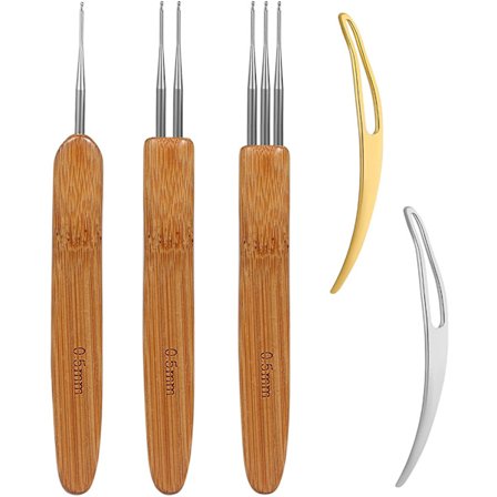 5 stk Dreadlock Heklenål Hår Heklenål Inkludert 3p