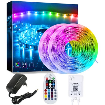 10M(5Mx2) Bluetooth LED-nauha RGB LED-nauha makuuhuone monivärinen F