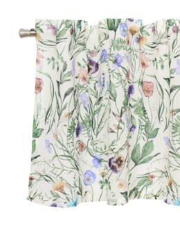 Multibandskappa blommig Viola Off-white - Fondaco