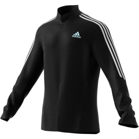 Adidas Men's Adidas Marathon Jacket 3 Stripe Men unlined workout jackets Black M