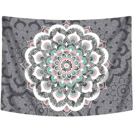 Mandala vægdug boheme gobelin psykedelisk dekoration vægtæppe, (130 cm x 150 cm)