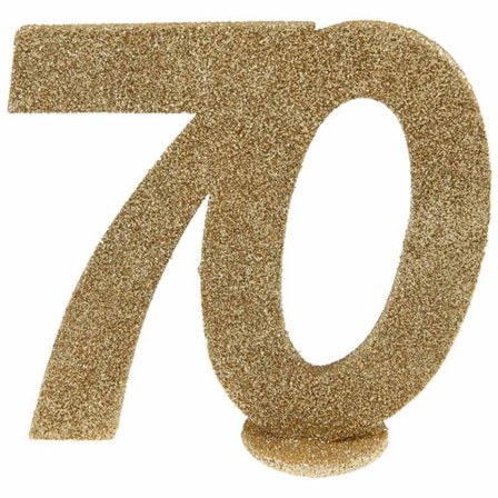 Bordsdekoration guld 70 år