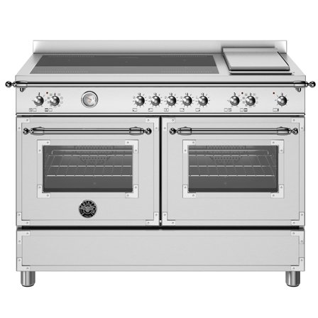 Bertazzoni P804ICH2M37NT Induksjonstopp med avtrekksvifte 80 cm, svart' - 'Rustfritt stål