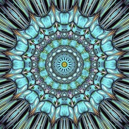 Diamond Painting Fyrkantiga Pärlor 50x50 Cm 5d Diy Blå Mandala Blå