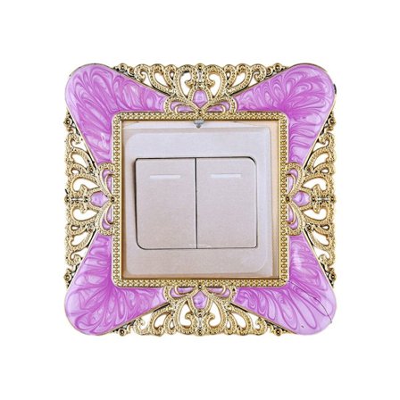 Enkel Ljusbrytare Cover Sockel Surroundram LILA