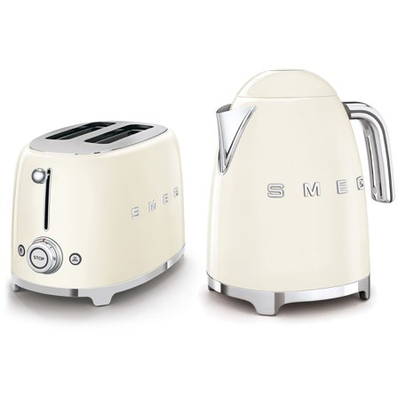 Smeg Frukostpaket Brödrost + Vattenkokare 1,7 l Creme | Köksmaskiner > Vattenkokare | Bagaren och Kocken