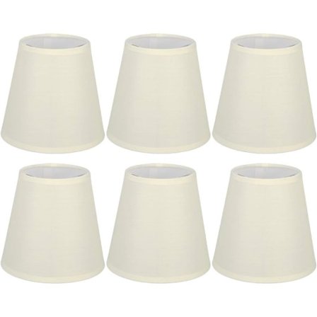 Seinävalaisinvarjostimet Clip On, 6 kappaleen setti kattokruunuille, pieni Clip On kartiomainen kattokruunuvarjostin 14x13x9 cm _jar