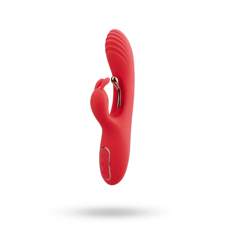 Vuxen: Red & Gold Flapping Rabbit Red - Sexleker Vuxen: Vibrator, dildo & massajestaver
