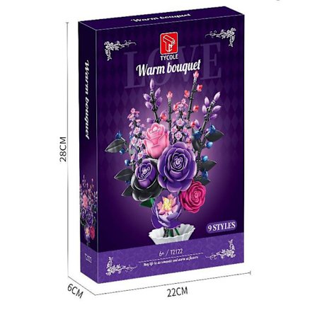 Buketter byggesæt, kunstig blomsterplante byggesæt, DIY kunstige blomster