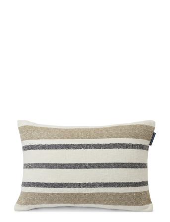 Striped 40X60 Cotton Pillow Home Textiles Cushions & Blankets Cushion Covers Beige Lexington Home