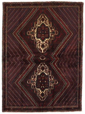 Afshar Shahre Babak Vloerkleed Oosters Zwart/Bruin (Wol, Perzië/Iran)