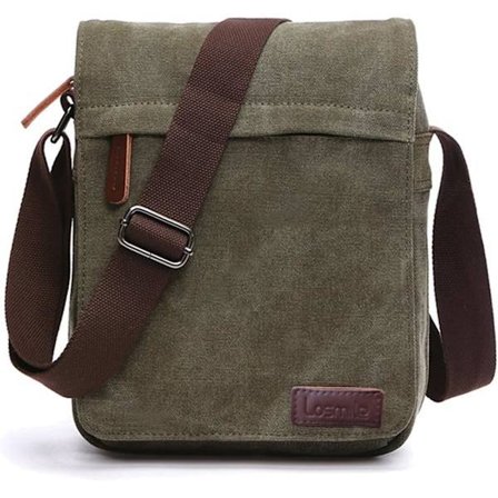 Herr Axelväskor, Canvas Crossbody Väskor, 13,3 tums Laptopväskor