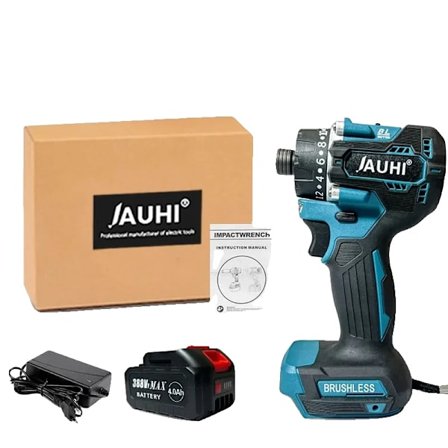 Borstlös elektrisk skruvdragare, 280N·m vridmoment, 4000 rpm hastighet,1 Batteri-388VF