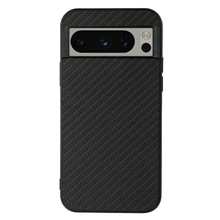 SKALO Google Pixel 8 Pro Carbon Fiber TPU-suojakuori - Musta
