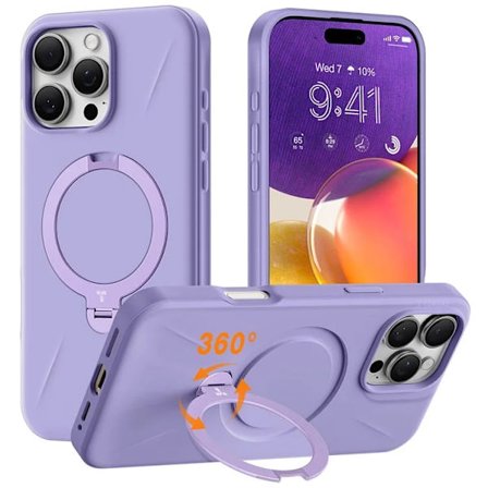 TORRAS Mobilskal till iPhone 16 Pro Magsafe Ostand Q Pro - Lila