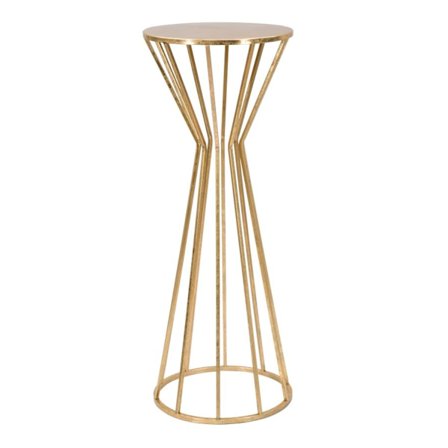 Puhelinteline – Pyöreä metalli, kultapinta, Ø 38x100