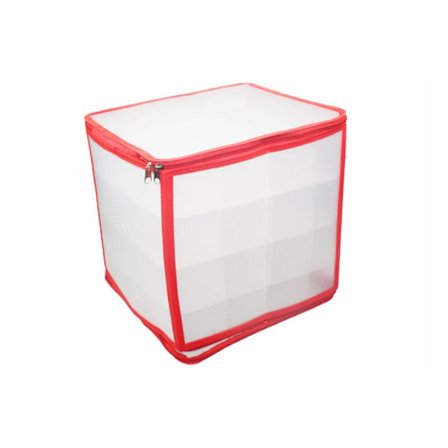 Oppbevaringsboks for julekuler for 64 kuler - Transparent plastboks for julekuler med skillevegger, dekorasjoner for juletre, kuler og dekorasjon