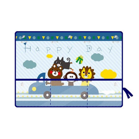 Bilsolskyddsgardin Multifunktionell Förvaring Solskyddsgardin Med Nätväska Cartoon Sugkoppsgardin Glad Körning