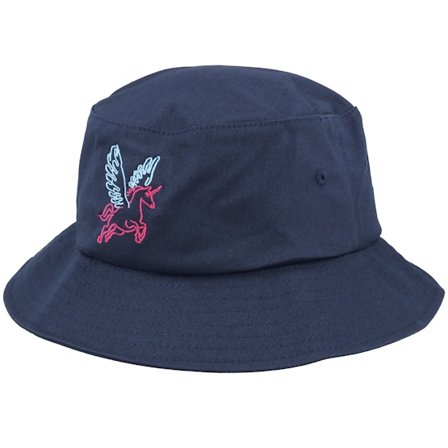 Unicorns - Neon Summer Unicorn Navy Bucket Bucket Blue Hat - @ Hatstore