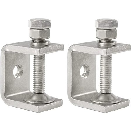 Ny 2 stk. C-klemme 304 rustfritt stål G-klemme Tigerklemme Kraftig trebearbeidingsklemme Verktøy for oppussing og bilreparasjon