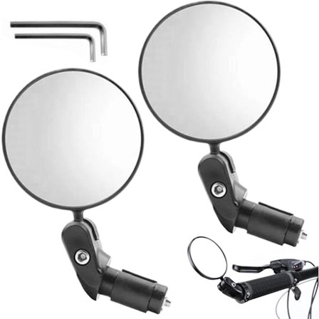 1 par - Sykkel speil - sykkel bakspeil - sykkelreflektor - 360° roterbar