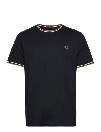 Twin Tipped T-Shirt T-shirts Short-sleeved Svart Fred Perry*Betinget Tilbud
