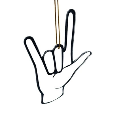 I Love You Hand Gesture Pendant I Love You ASL Tegnspråk