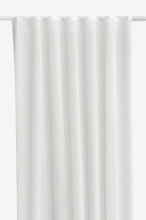 Hasta - Gardin Viska 132x250 cm - Hvid - Gardinfag - 132X250 - Fra Homeroom