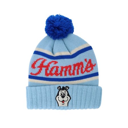 American Needle - Blå pom Beanie - Pillow Line Hamm ́s Powder Pom @ Hatstore