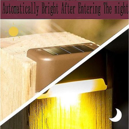 4-pakks solcelled trappebelysning med fargeskiftende, vanntett lys - Svømmebassengtilbehør, nattlys for hage, trapper