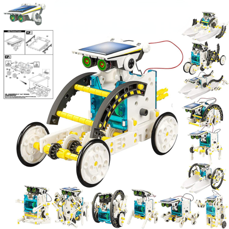 13-i-1 Solrobot Kit Leksaker Presenter Till Barn 8 9 10 11 12 13 År Gamla, Diy Monterad Byggsten Bil Leksak Födelsedag För Barn Pojkar Flickor