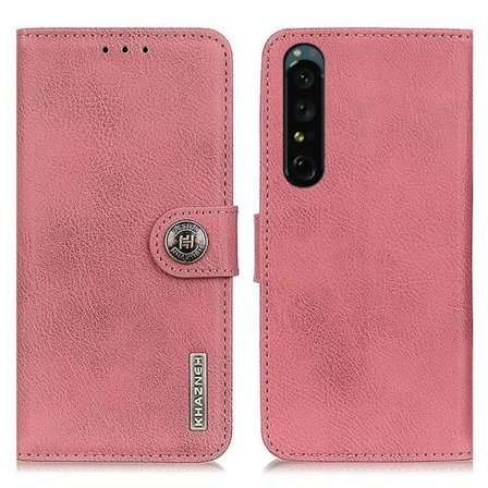 KHAZNEH Sony Xperia 1 IV Plånboksfodral Magnetic Flip - Rosa