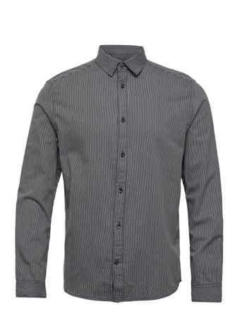 Striped Shirt Skjorta Casual Grå Tom Tailor
