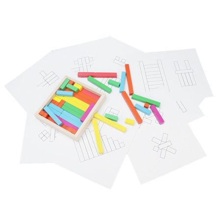 Tellestaver i tre, fargerike Cuisenaire-staver, individuelt sett, matematikkutstyr for barn og hjemmeundervisning