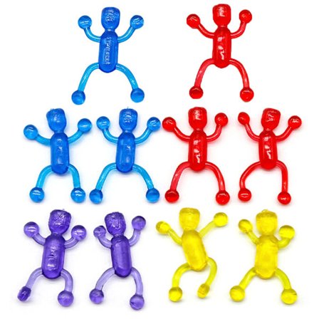 10 stk/sæt Vinduescrawler Mænd Elastiske vægklatrere Flerfarvet Sticky Wall Legetøj