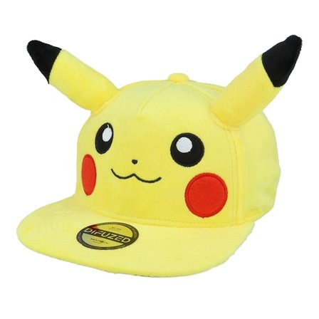 Difuzed - Žlutá snapback Kšiltovka - Pokémon Pikachu Plush Yellow Snapback @ Hatstore