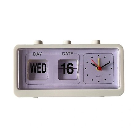 Mekanisk väckarklocka Nyhet Flip Klocka Skrivbords Digital Klocka Med Kalender Klocka Heminredning Retro