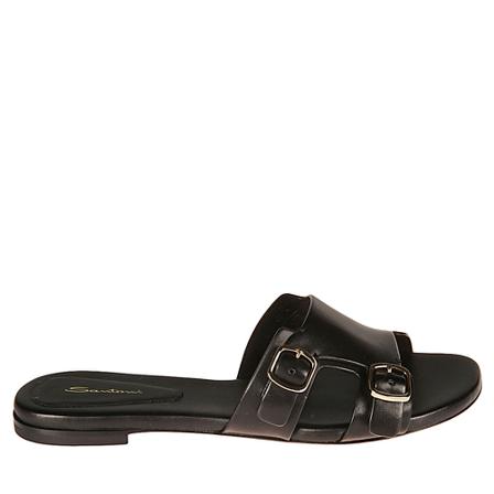 Santoni Sliders , Zwart , Dames , Maat: 36 EU