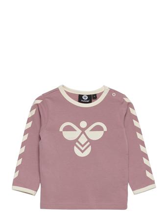 Hmlflipper T-Shirt L/S T-shirts Long-sleeved T-shirts Vaaleanpunainen Hummel