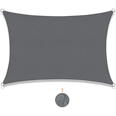 Rektangulær skygge seil 2.5x3m Vanntett skygge klut UV beskyttelse