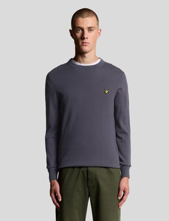 Lyle & Scott Cotton Merino Crew Neck Jumper - Purple - XL